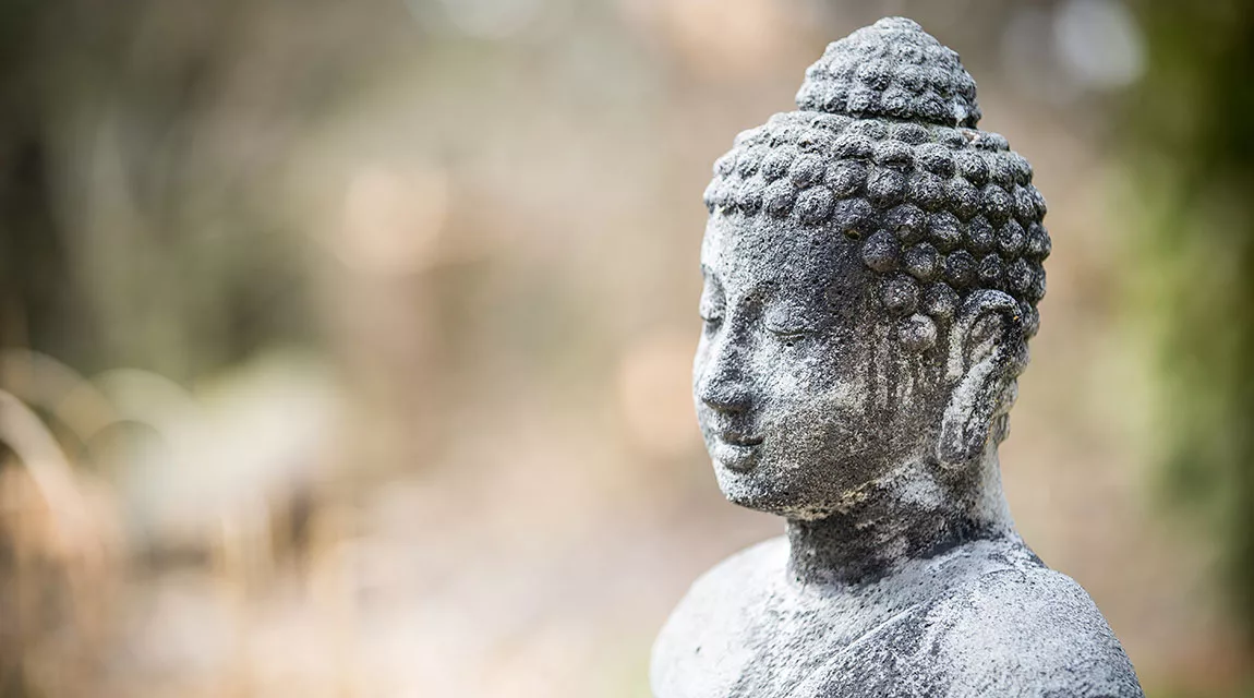Buddha statue for meditation exercises